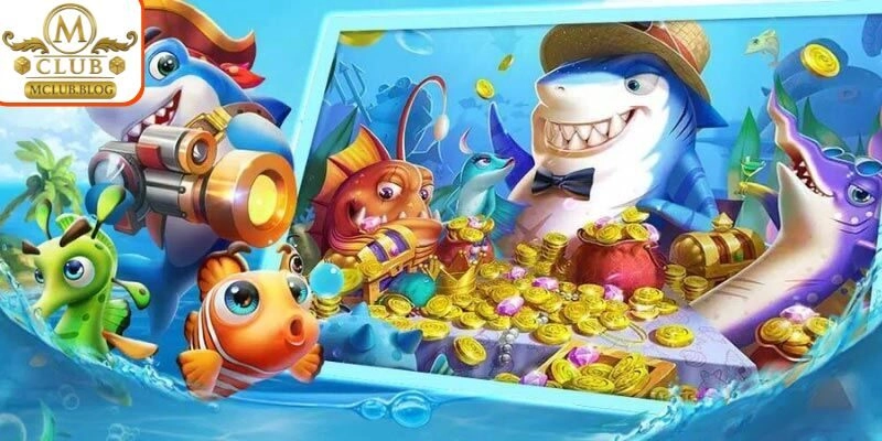Game sử dụng súng để săn bắt các loài cá đang bơi trong đại dương ảo